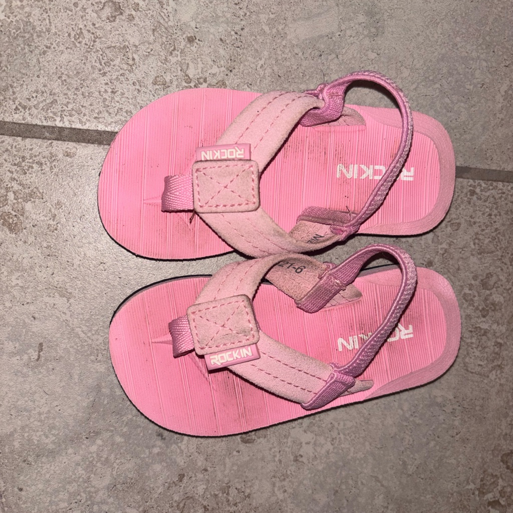 Size 6 Pink Toddler Flip Flop Sandals Comfort Elite Rockin Brand